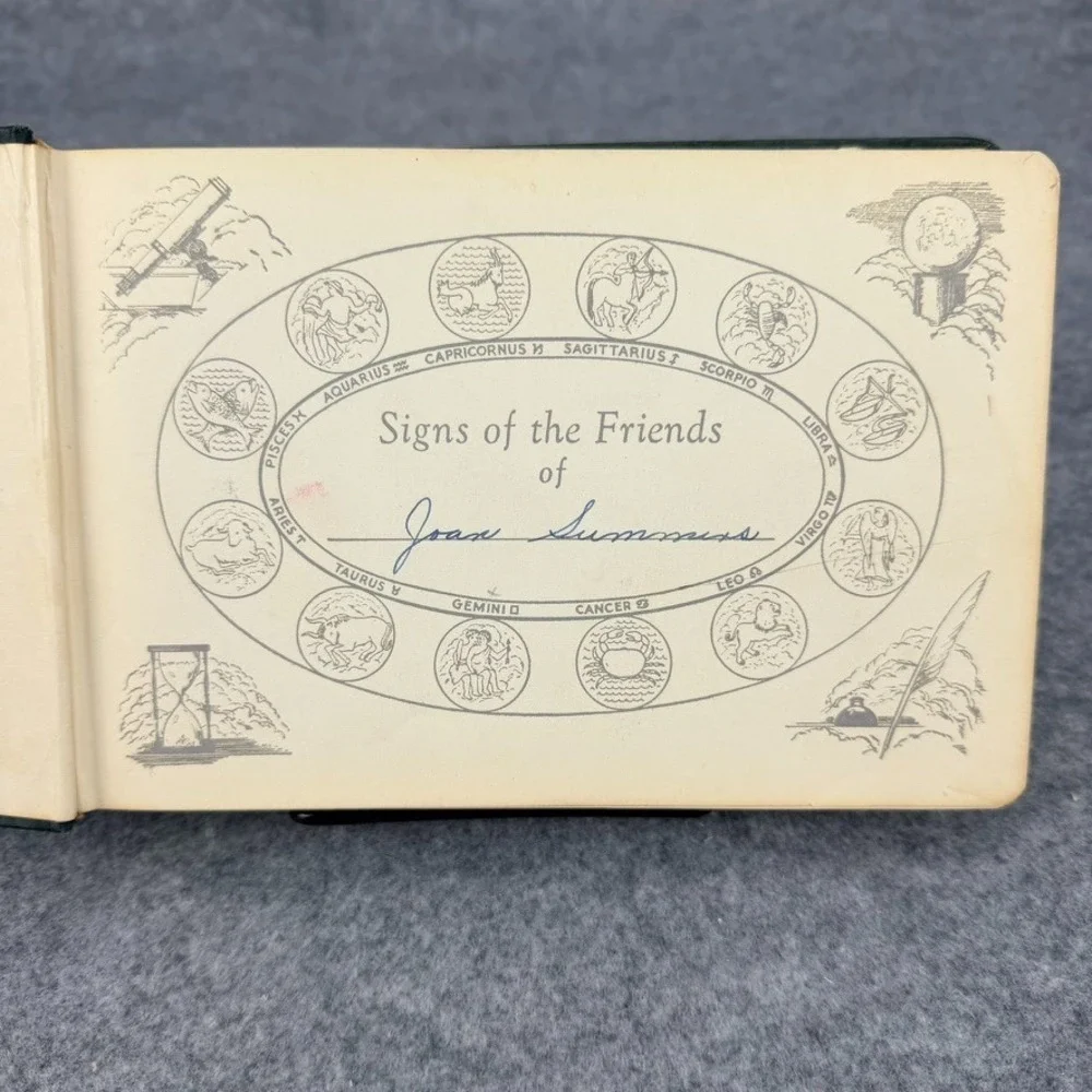 Vintage 1941 Signs of My Friends Vol 2 Autograph Zodiac Horoscope Birthday Book